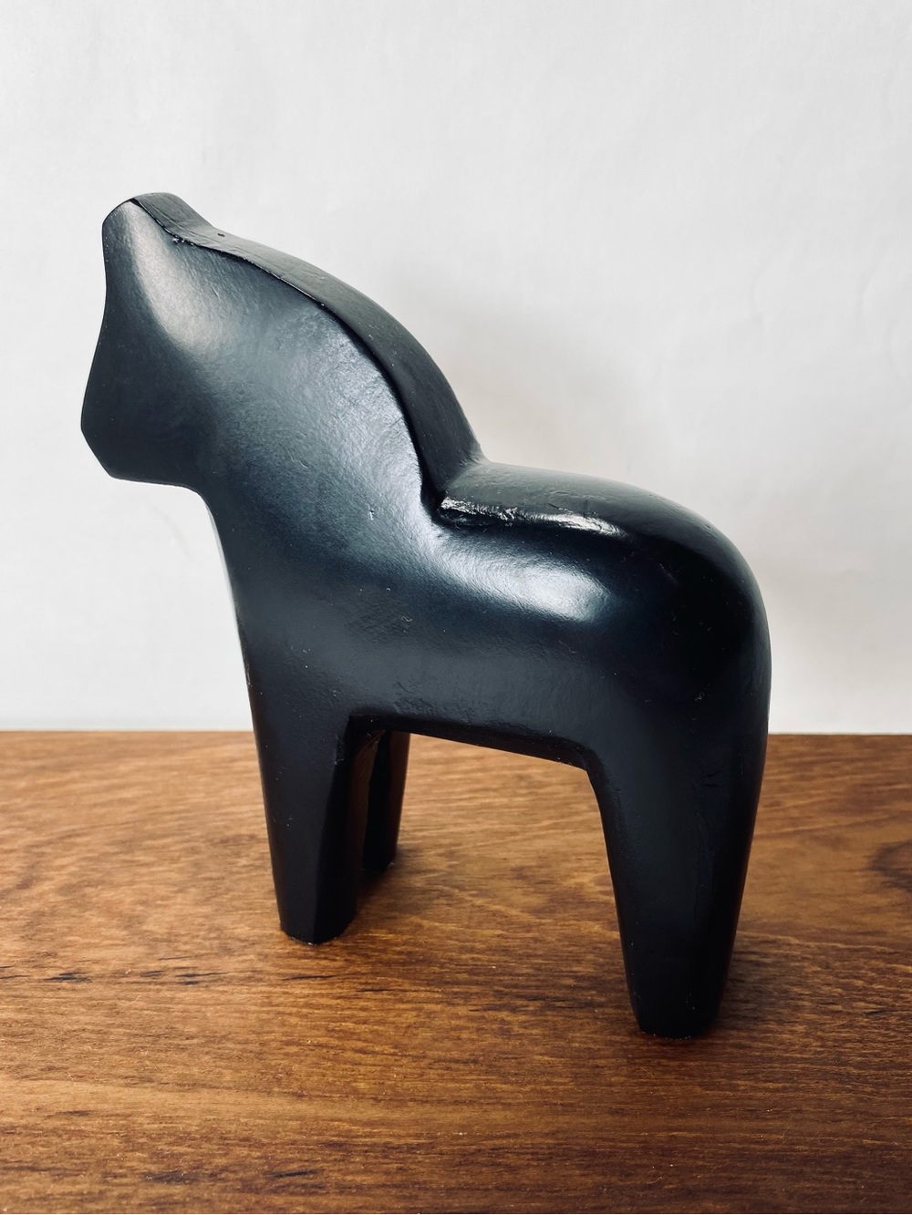 IKEA FINANSIELL Matte Black Dala Horse Minimal Decorative Sculpture